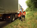 LKW verliert Diesel A 3 Rich Frankfurt AD Heumar P075